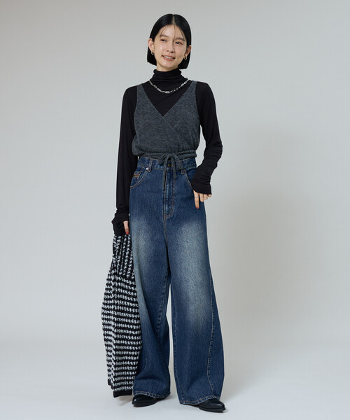 FREAK'S STORE(フリークスストア)の「シルク カシミア入り タートルネックロンT(ニット/セーター・レディース・モカ/ブルー/オフホワイト/ブラック・フリ-)」の19枚目の写真