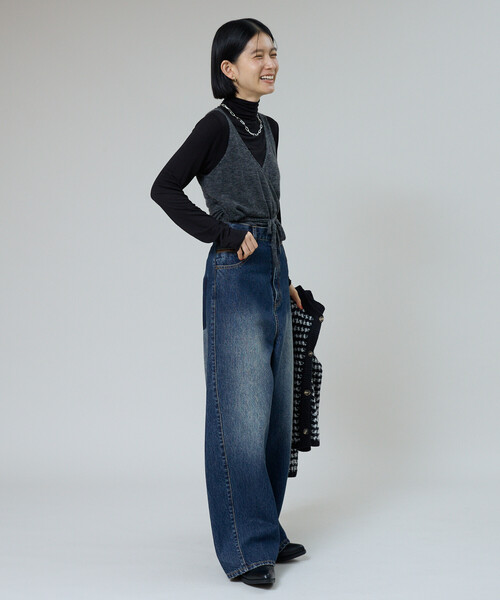FREAK'S STORE(フリークスストア)の「シルク カシミア入り タートルネックロンT(ニット/セーター・レディース・モカ/ブルー/オフホワイト/ブラック・フリ-)」の20枚目の写真