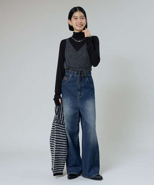FREAK'S STORE(フリークスストア)の「シルク カシミア入り タートルネックロンT(ニット/セーター・レディース・モカ/ブルー/オフホワイト/ブラック・フリ-)」の22枚目の写真