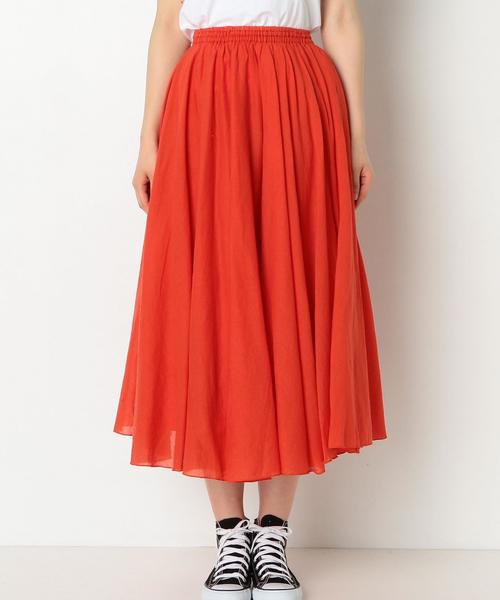 Another Edition（アナザーエディション）の「コットンボイルマキシスカート/AEBFC C/BOIL MAXI SK◆（スカート・レディース・オフホワイト/レッド/ライトブルー・FREE）」の7枚目の写真