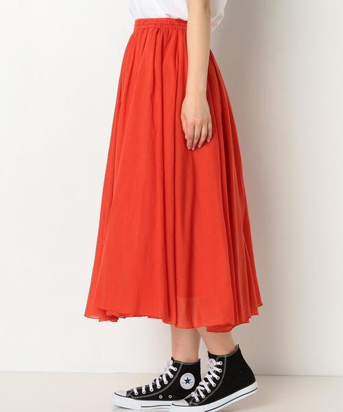 Another Edition（アナザーエディション）の「コットンボイルマキシスカート/AEBFC C/BOIL MAXI SK◆（スカート・レディース・オフホワイト/レッド/ライトブルー・FREE）」の8枚目の写真