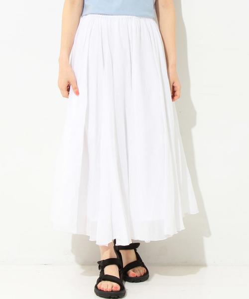 Another Edition（アナザーエディション）の「コットンボイルマキシスカート/AEBFC C/BOIL MAXI SK◆（スカート・レディース・オフホワイト/レッド/ライトブルー・FREE）」の12枚目の写真