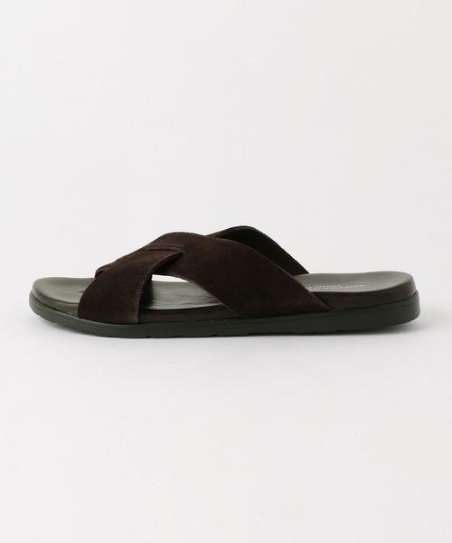 green label relaxing（グリーンレーベルリラクシング）の「BC スエード クロス サンダル◆（サンダル・メンズ・ダークブラウン/ブラック・43/42/41）」の4枚目の写真