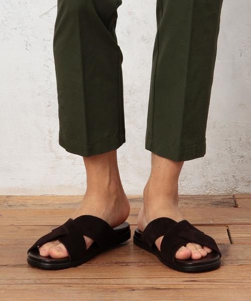 green label relaxing（グリーンレーベルリラクシング）の「BC スエード クロス サンダル◆（サンダル・メンズ・ダークブラウン/ブラック・43/42/41）」の9枚目の写真