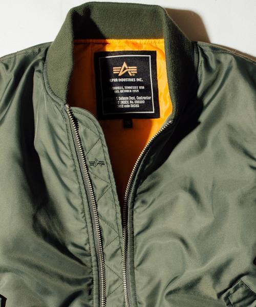 Alpha Industries（アルファインダストリーズ）の「ALPHA:KIDS MA-1◆（MA-1・キッズ・オリーブ/ブルー/グレー・100/120/150/130/140/110）」の5枚目の写真