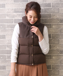 MYSELF ABAHOUSE | 異素材コンビダウンベスト(ダウンベスト)