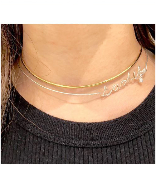 e.m.（イーエム）の「プレーンゴールドチョーカー（チョーカー）」 - WEAR 