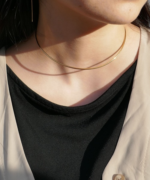 e.m.（イーエム）の「プレーンゴールドチョーカー（チョーカー・レディース・ゴールド・FREE）」の10枚目の写真