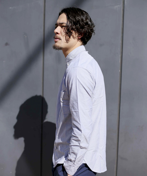 Denime(ドゥニーム)の「オックスフォードBDシャツ(シャツ/ブラウス・メンズ・ネイビー/イエロー/ホワイト/ブルー・LARGE/SMALL/X-LARGE/MEDIUM)」の12枚目の写真