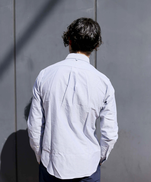 Denime(ドゥニーム)の「オックスフォードBDシャツ(シャツ/ブラウス・メンズ・ネイビー/イエロー/ホワイト/ブルー・LARGE/SMALL/X-LARGE/MEDIUM)」の13枚目の写真