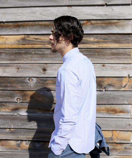 Denime(ドゥニーム)の「オックスフォードBDシャツ(シャツ/ブラウス・メンズ・ネイビー/イエロー/ホワイト/ブルー・LARGE/SMALL/X-LARGE/MEDIUM)」の14枚目の写真