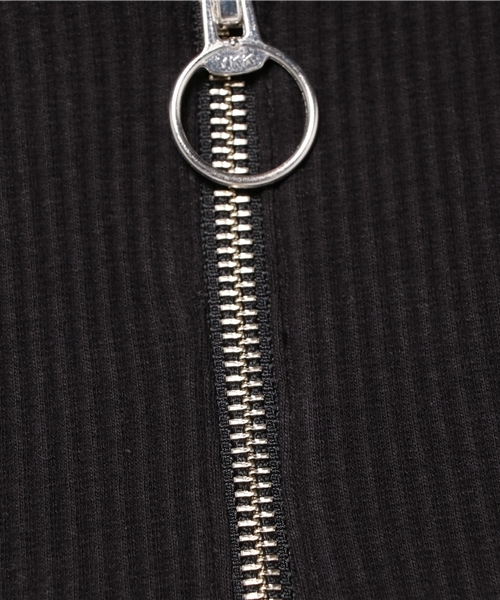 WEGO（ウィゴー）の「WEGO/ハーフZIPリブ5分袖ワンピース（ワンピース・レディース・カーキ/ワイン/ブラック・FREE）」の11枚目の写真