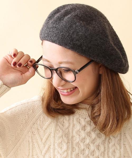 coen（コーエン）の「カラーベレー2（ハンチング/ベレー帽・レディース・ブラック/グレー/モカ/ベージュ・FREE）」の3枚目の写真