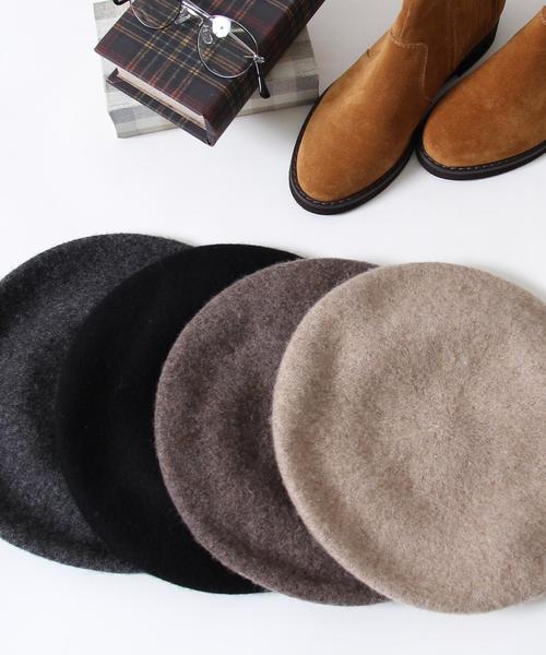 coen（コーエン）の「カラーベレー2（ハンチング/ベレー帽・レディース・ブラック/グレー/モカ/ベージュ・FREE）」の5枚目の写真