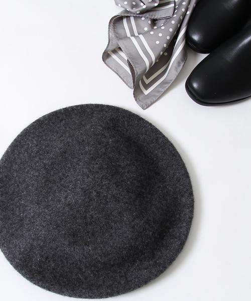 coen（コーエン）の「カラーベレー2（ハンチング/ベレー帽・レディース・ブラック/グレー/モカ/ベージュ・FREE）」の6枚目の写真