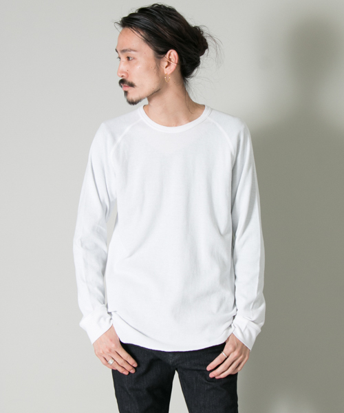 URBAN RESEARCH（アーバンリサーチ）の「UR C/NワッフルビックロングTシャツ（Tシャツ/カットソー・メンズ・ベージュ/ブラック系その他/グレー/ホワイト/ブルーグレー・SMALL/LARGE/MEDIUM）」の2枚目の写真