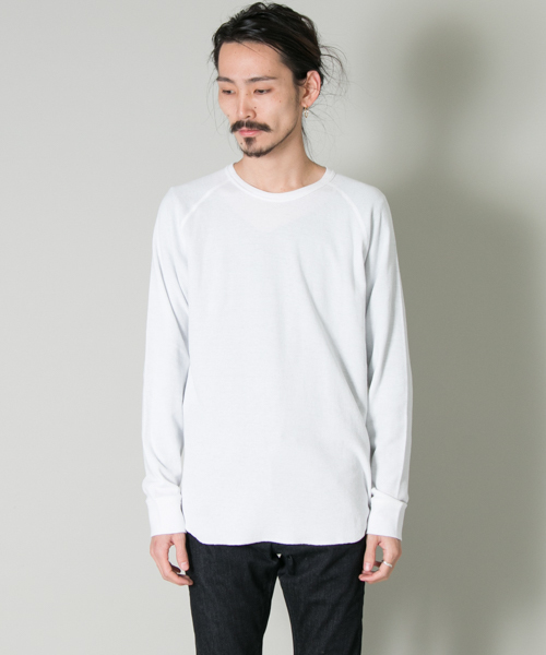 URBAN RESEARCH（アーバンリサーチ）の「UR C/NワッフルビックロングTシャツ（Tシャツ/カットソー・メンズ・ベージュ/ブラック系その他/グレー/ホワイト/ブルーグレー・SMALL/LARGE/MEDIUM）」の20枚目の写真