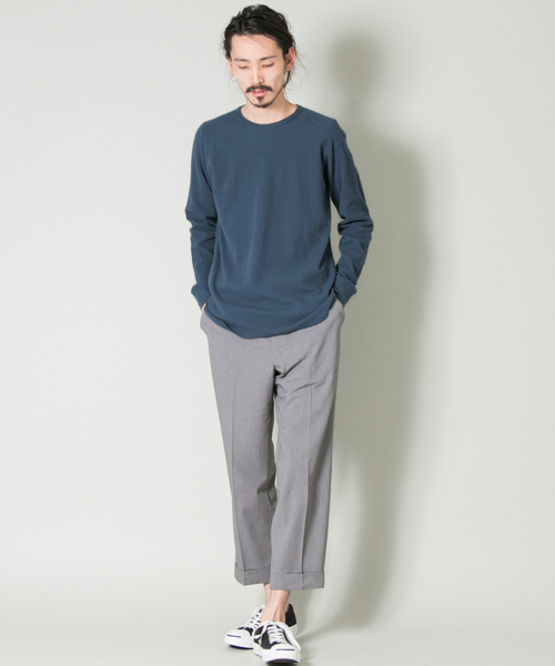 URBAN RESEARCH（アーバンリサーチ）の「UR C/NワッフルビックロングTシャツ（Tシャツ/カットソー・メンズ・ベージュ/ブラック系その他/グレー/ホワイト/ブルーグレー・SMALL/LARGE/MEDIUM）」の15枚目の写真