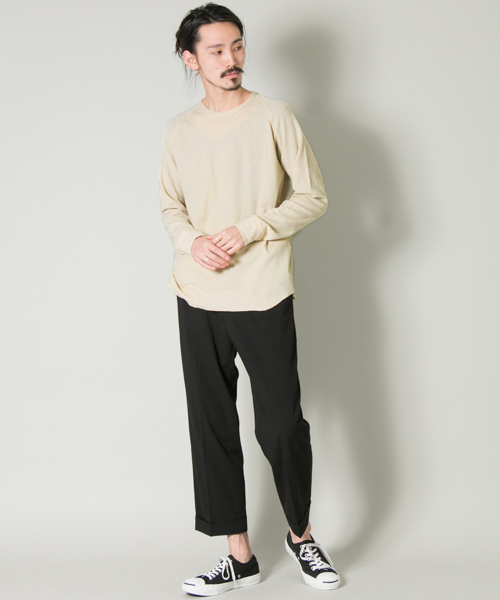 URBAN RESEARCH（アーバンリサーチ）の「UR C/NワッフルビックロングTシャツ（Tシャツ/カットソー・メンズ・ベージュ/ブラック系その他/グレー/ホワイト/ブルーグレー・SMALL/LARGE/MEDIUM）」の16枚目の写真