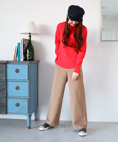 N.（N. Natural Beauty Basic）（エヌエヌナチュラルビューティーベーシック）の「◆ワッフルニット（ニット/セーター・レディース・ホワイト/レッド/グレー・MEDIUM）」の8枚目の写真