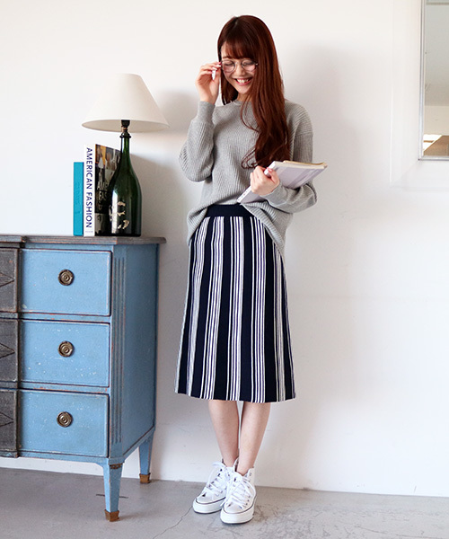 N.（N. Natural Beauty Basic）（エヌエヌナチュラルビューティーベーシック）の「◆ワッフルニット（ニット/セーター・レディース・ホワイト/レッド/グレー・MEDIUM）」の10枚目の写真