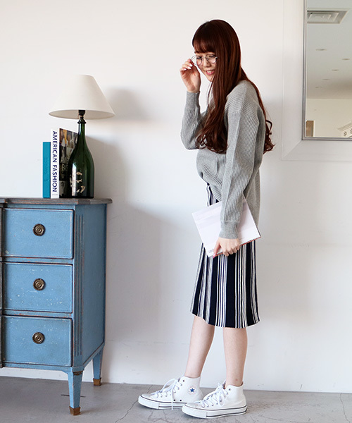 N.（N. Natural Beauty Basic）（エヌエヌナチュラルビューティーベーシック）の「◆ワッフルニット（ニット/セーター・レディース・ホワイト/レッド/グレー・MEDIUM）」の11枚目の写真