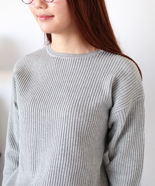 N.（N. Natural Beauty Basic）（エヌエヌナチュラルビューティーベーシック）の「◆ワッフルニット（ニット/セーター・レディース・ホワイト/レッド/グレー・MEDIUM）」の13枚目の写真