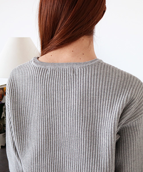 N.（N. Natural Beauty Basic）（エヌエヌナチュラルビューティーベーシック）の「◆ワッフルニット（ニット/セーター・レディース・ホワイト/レッド/グレー・MEDIUM）」の15枚目の写真