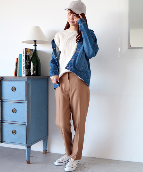 N.（N. Natural Beauty Basic）（エヌエヌナチュラルビューティーベーシック）の「◆ワッフルニット（ニット/セーター・レディース・ホワイト/レッド/グレー・MEDIUM）」の5枚目の写真