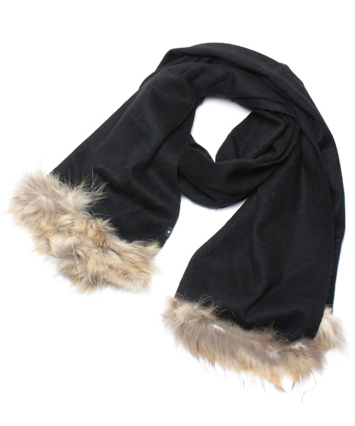 mystic（ミスティック）の「ラクーンファーストール（ストール/ショール・レディース・キャメル/グレー/チャコールグレー/ホワイト/ブラック・FREE）」の3枚目の写真