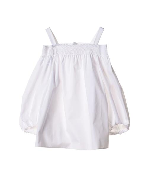 ASTRAET(アストラット)の「ASTRAET(アストラット)オフショルダー ブラウス(シャツ/ブラウス・レディース・ホワイト/ブラック・FREE)」の1枚目の写真