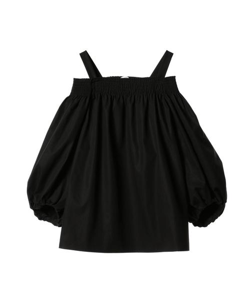 ASTRAET(アストラット)の「ASTRAET(アストラット)オフショルダー ブラウス(シャツ/ブラウス・レディース・ホワイト/ブラック・FREE)」の2枚目の写真