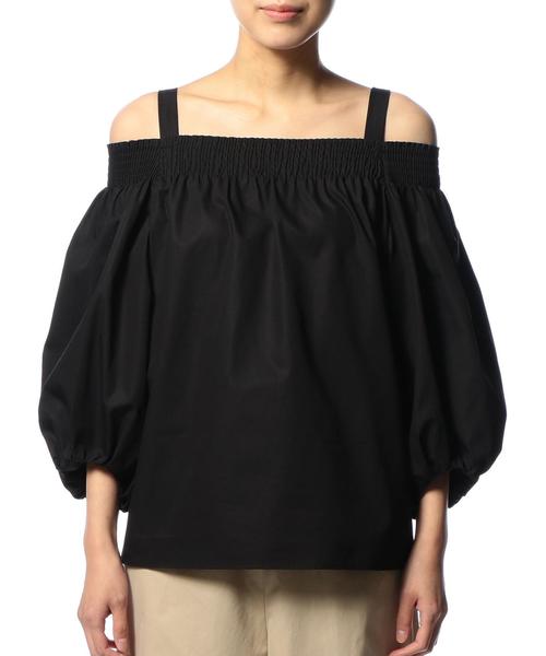 ASTRAET(アストラット)の「ASTRAET(アストラット)オフショルダー ブラウス(シャツ/ブラウス・レディース・ホワイト/ブラック・FREE)」の9枚目の写真