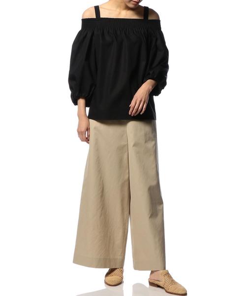 ASTRAET(アストラット)の「ASTRAET(アストラット)オフショルダー ブラウス(シャツ/ブラウス・レディース・ホワイト/ブラック・FREE)」の8枚目の写真