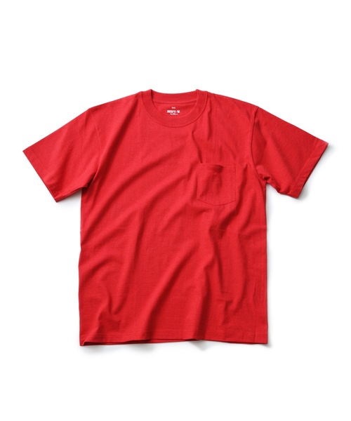 HANES（ヘインズ）の「【HANES】BEEFY-T ポケットＴシャツ H5190/ヘインズ/ビーフィー/Tシャツ　無地/ユニセックス  ヘビーウェイト（Tシャツ/カットソー・メンズ・ネイビー/ブラック/グレー/ホワイト/チャコールグレー/ライトピンク/レッド/ライトブルー/ベージュ/ダークパープル/ダークグリーン/イエロー/カーキ/グリーン/スミクロ/レッド系その他/ブルー/ライトベージュ・LARGE/SMALL/MEDIUM/X-LARGE/X-SMALL）」の17枚目の写真