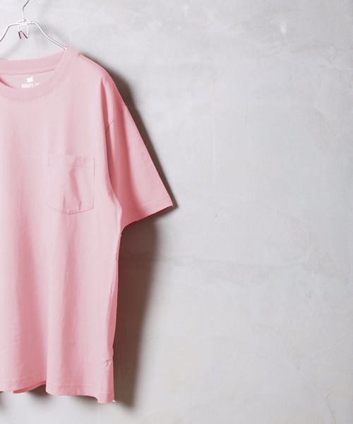 HANES（ヘインズ）の「【HANES】BEEFY-T ポケットＴシャツ H5190/ヘインズ/ビーフィー/Tシャツ　無地/ユニセックス  ヘビーウェイト（Tシャツ/カットソー・メンズ・ネイビー/ブラック/グレー/ホワイト/チャコールグレー/ライトピンク/レッド/ライトブルー/ベージュ/ダークパープル/ダークグリーン/イエロー/カーキ/グリーン/スミクロ/レッド系その他/ブルー/ライトベージュ・LARGE/SMALL/MEDIUM/X-LARGE/X-SMALL）」の21枚目の写真