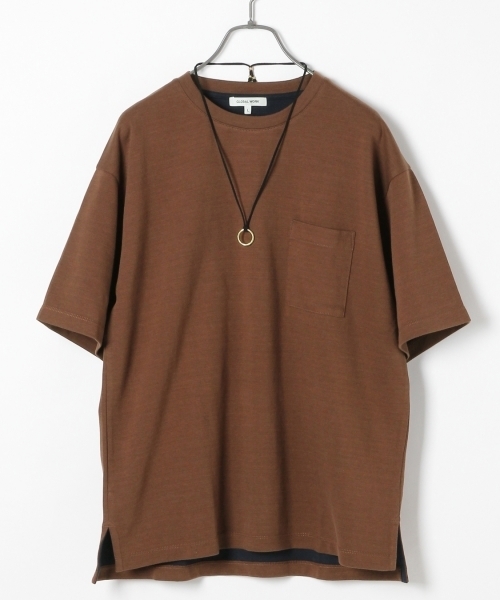 GLOBAL WORK（グローバルワーク）の「スーピマＷフェイスＢＩＧＴ/739326（Tシャツ/カットソー・メンズ・ホワイト/ネイビー/ダークブラウン/ブラック・X-LARGE/LARGE/MEDIUM/SMALL）」の4枚目の写真