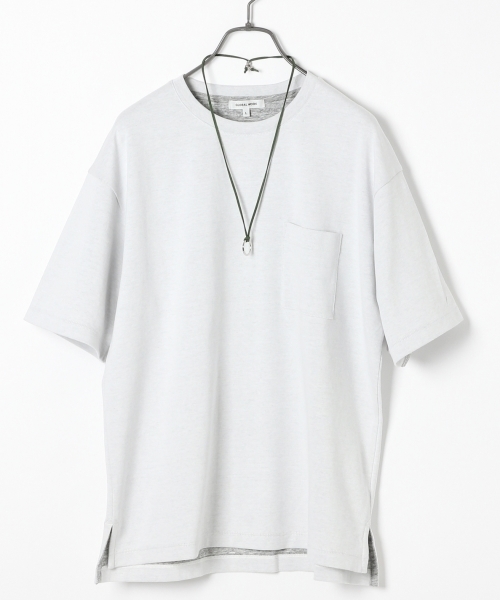 GLOBAL WORK（グローバルワーク）の「スーピマＷフェイスＢＩＧＴ/739326（Tシャツ/カットソー・メンズ・ホワイト/ネイビー/ダークブラウン/ブラック・X-LARGE/LARGE/MEDIUM/SMALL）」の2枚目の写真