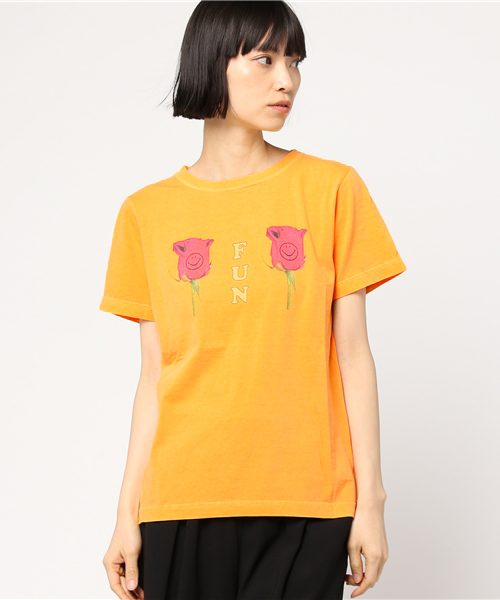 Candy Stripper（キャンディストリッパー）の「FUNNY ROSE TEE（Tシャツ/カットソー・レディース・オフホワイト/チャコール/ネイビー/イエロー・2/3）」の15枚目の写真