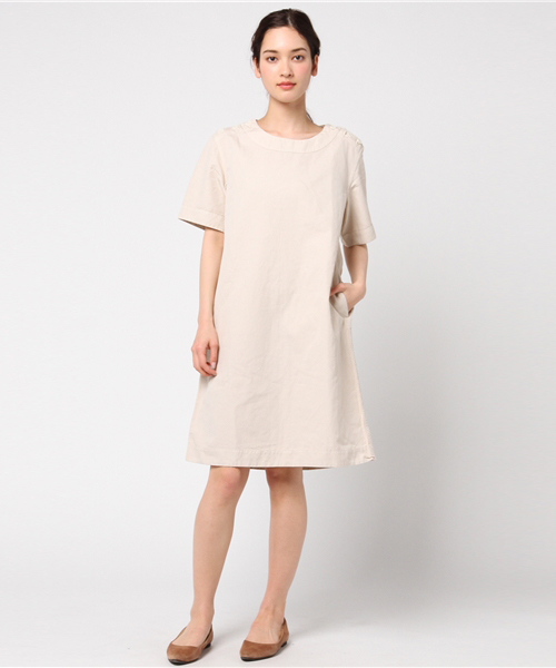 Mhl エムエイチエル の Garment Dye Canvas ワンピース Wear