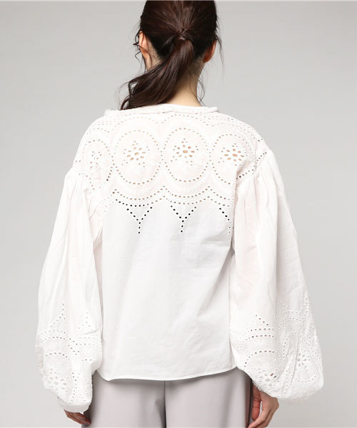 セール】RUFFLE DETAIL LACE トップス（Tシャツ/カットソー