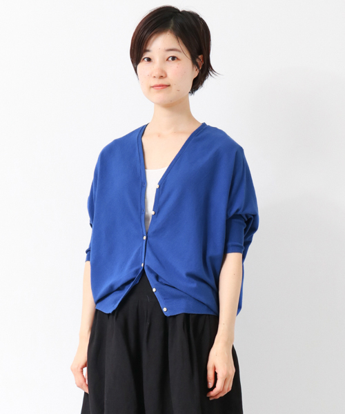 かぐれ（カグレ）の「かぐれ コットンのドルマンカーディガン（カーディガン/ボレロ・レディース・ライトグレー/チャコールグレー/ブルー/パープル・FREE）」の3枚目の写真