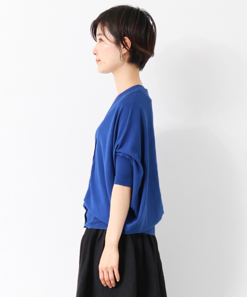 かぐれ（カグレ）の「かぐれ コットンのドルマンカーディガン（カーディガン/ボレロ・レディース・ライトグレー/チャコールグレー/ブルー/パープル・FREE）」の14枚目の写真