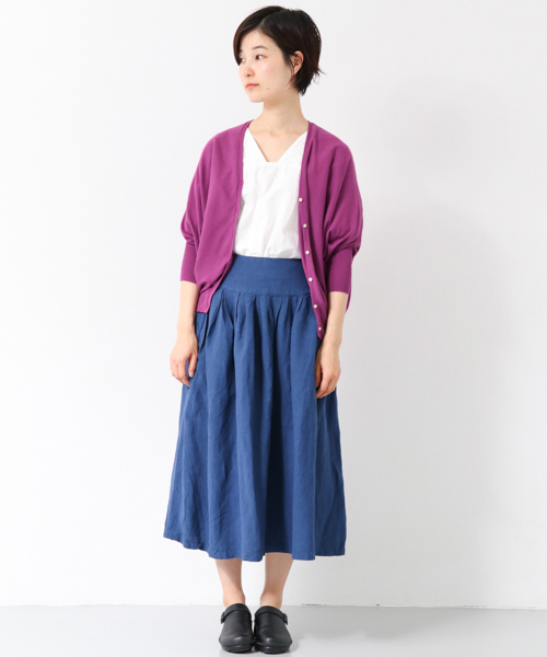 かぐれ（カグレ）の「かぐれ コットンのドルマンカーディガン（カーディガン/ボレロ・レディース・ライトグレー/チャコールグレー/ブルー/パープル・FREE）」の19枚目の写真