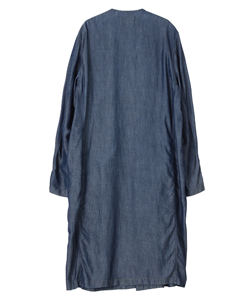 CABANE de ZUCCA カバンドズッカ ノーカラーコート ジャケット CABANE de ZUCCa（カバンドズッカ）の「テンセルデニム（ノーカラー