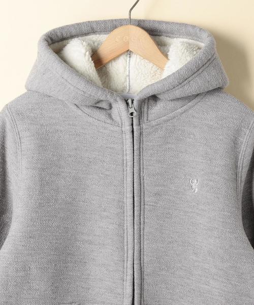 coen（コーエン）の「裏ボアジップパーカー（パーカー・レディース・グレー/ブラウン/ネイビー・MEDIUM/LARGE）」の20枚目の写真