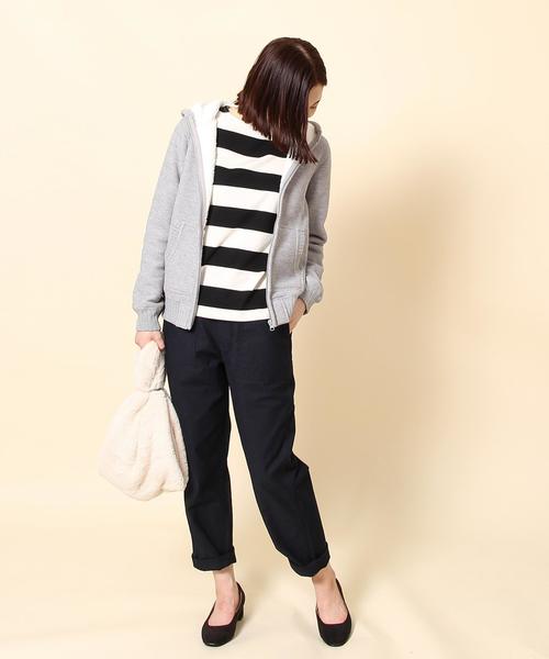 coen（コーエン）の「裏ボアジップパーカー（パーカー・レディース・グレー/ブラウン/ネイビー・MEDIUM/LARGE）」の15枚目の写真