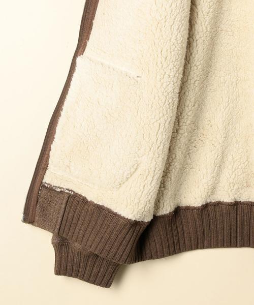 coen（コーエン）の「裏ボアジップパーカー（パーカー・レディース・グレー/ブラウン/ネイビー・MEDIUM/LARGE）」の8枚目の写真