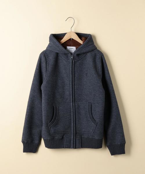coen（コーエン）の「裏ボアジップパーカー（パーカー・レディース・グレー/ブラウン/ネイビー・MEDIUM/LARGE）」の10枚目の写真