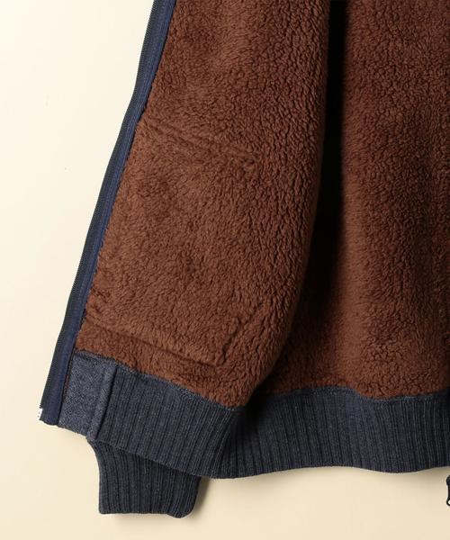 coen（コーエン）の「裏ボアジップパーカー（パーカー・レディース・グレー/ブラウン/ネイビー・MEDIUM/LARGE）」の5枚目の写真